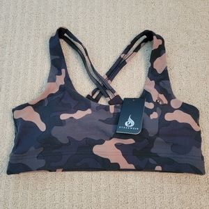 NWT Ryderwear Camo Sports Bra L Rose Camo